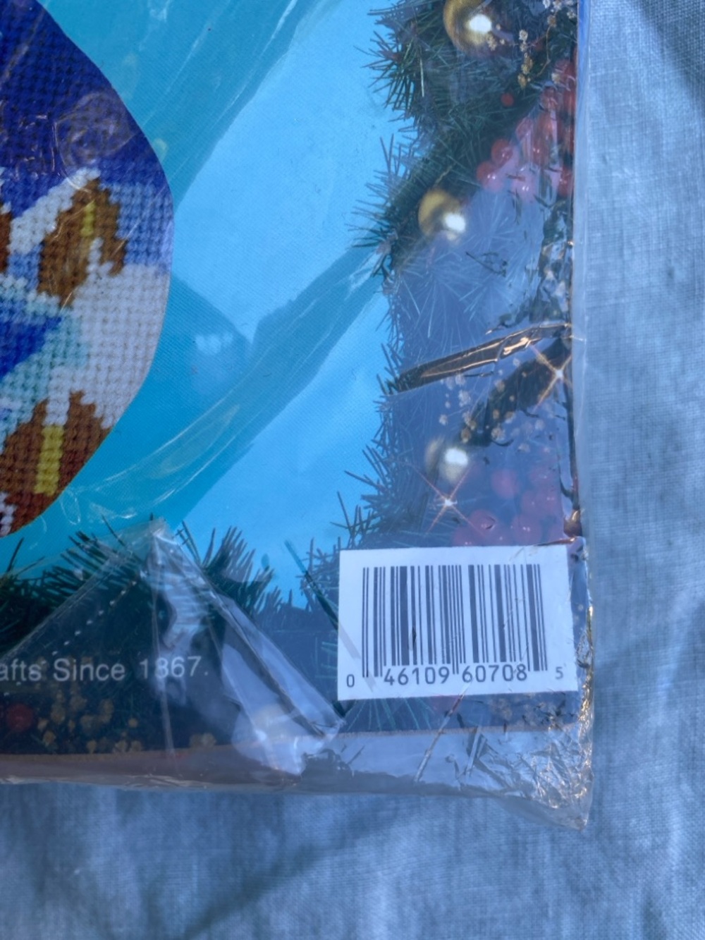 NWT Vintage Bucilla 60708 To All A Good Night 18" needlepoint stocking kit - Picture 4 of 6